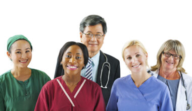 Non medical hospital jobs in a modern hospital with diverse healthcare professionals and administrative staff